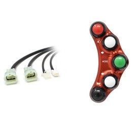 Pulsantiera sinistra Jetprime Rossa per Kawasaki Z 900 17-19