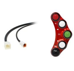 Pulsantiera sinistra Jetprime Rossa per MV Agusta Brutale 800 21-23
