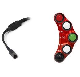 Pulsantiera sinistra Stradale Jetprime Rossa per Ducati Panigale V4 R 19-21 | 23-24