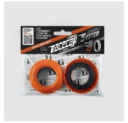 Racecap System Ruota posteriore per KTM 400 EXC 09-11 colore arancione (KIT CUFFIE + Parapolvere FLC)