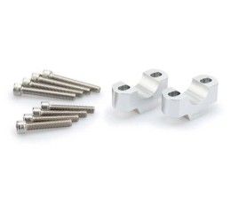 Rialzi manubrio Puig per Aprilia Tuono 660 Factory 22-25 colore silver