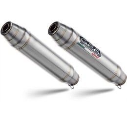 Terminali di scarico GPR deeptone inox omologato con catalizzatore per Royal Enfield Interceptor 650 19-20 (coppia)