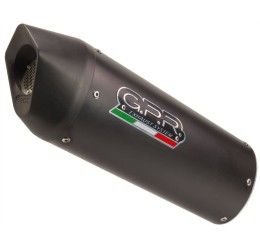 Terminali di scarico GPR furore evo4 nero omologato con catalizzatore per Royal Enfield Interceptor 650 19-20 (coppia)