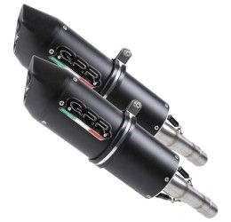 Terminali di scarico GPR furore nero omologato per Yamaha MT-03 660 06-13 (coppia)