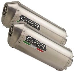 Terminali di scarico GPR satinox omologato per Honda Hornet 900 02-05 (coppia)