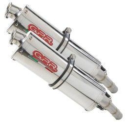 Terminali di scarico GPR trioval omologato per Yamaha XT 660 R 04-14 (coppia)