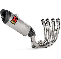 Scarico completo Akrapovic Evolution non omologato con collettori in titanio e terminale in titanio con fondello in carbonio per BMW S 1000 RR 19-25
