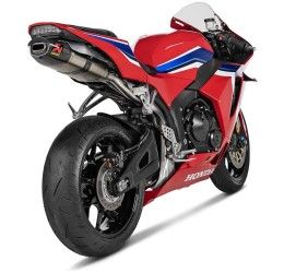 Scarico completo Akrapovic Evolution non omologato con collettori e terminale in titanio con fondello in carbonio per Honda CBR 600 RR 2024