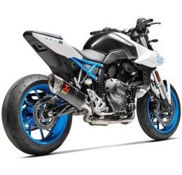 Scarico completo Akrapovic Racing non omologato con collettori in acciaio e terminale in carbonio per Suzuki GSX-8R 2025