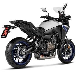 Scarico completo Akrapovic Racing omologato con collettori in acciaio inox e terminale in titanio con fondello in carbonio per Yamaha MT-07 Tracer 700 21-24