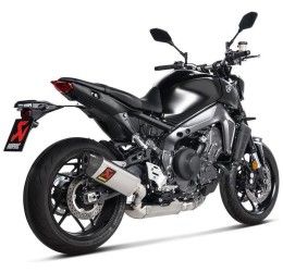 Scarico completo Akrapovic Racing omologato con collettori in acciaio inox e terminale in titanio con fondello in carbonio per Yamaha MT-09 21-23