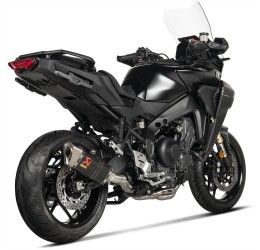 Scarico completo Akrapovic Racing non omologato con collettori in acciaio inox e terminale in carbonio per Yamaha MT-09 Tracer 900 GT 2025