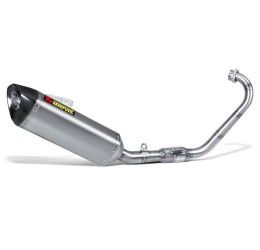 Scarico completo Akrapovic Racing omologato con collettore in acciaio e terminale in titanio con fondello in carbonio per Yamaha MT 125 14-18
