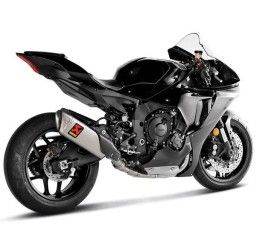 Scarico completo Akrapovic Racing non omologato con collettori in acciaio e terminale in titanio per Yamaha R1 15-25