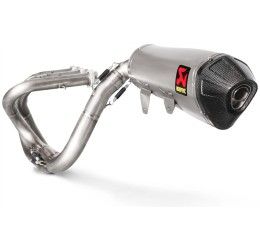 Scarico completo Akrapovic Evolution non omologato con collettori in titanio e terminale in titanio con fondello in carbonio per Yamaha YXZ 1000 R 16-25