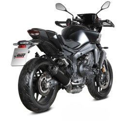 Scarico completo alto Mivv AK-1 omologato inox nero con fondello in carbonio per Yamaha R9 2025