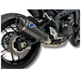 Scarico completo alto Termignoni non omologato con collettori in acciaio inox e terminale in carbonio per Yamaha MT-09 Tracer 900 21-25