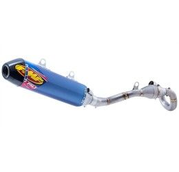 Scarico completo FMF Factory 4.1 RCT con collettore MegaBomb in Titanio e terminale in Titanio anodizzato blu con fondello carbonio per Kawasaki KX 250 4T 21-24