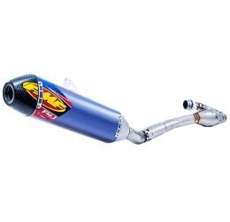 Scarico completo FMF Factory 4.1 Rct con collettore MegaBomb in titanio e terminale in titanio anodizzato blu con fondello in carbonio per Suzuki RMZ 450 18-25