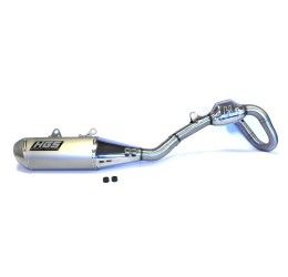 Scarico completo HGS T4 con collettore in acciaio e terminale alluminio con fondello in acciaio per KTM 350 SX-F 23-25