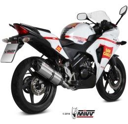 Scarico completo Mivv SUONO omologato inox con fondello in carbonio per Honda CBR 125 R 11-16