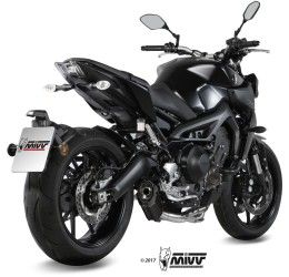 Scarico completo Mivv SUONO omologato inox nero con fondello in carbonio per Yamaha MT-09 13-20