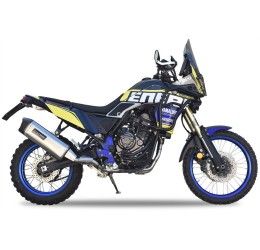 Scarico completo MT RACE MAGNUM non omologato con collettori in ACCIAIO e terminale in ACCIAIO SATINATO con fondello in CARBONIO per Yamaha Ténéré 700 19-24