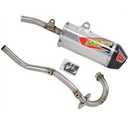 Scarico completo Pro Circuit T-6 con collettore Acciaio Inox e terminale in Alluminio e fondello Carbonio per honda crf 125 f 21-22