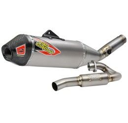 Scarico completo Pro Circuit Ti-6 Pro con collettore Titanio e terminale in Titanio e fondello Carbonio per Kawasaki KX 450 4T 20-22