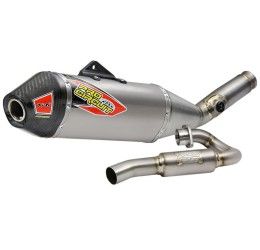 Scarico completo Pro Circuit Ti-6 con collettore Titanio e terminale in Titanio e fondello Carbonio per kawasaki kx 450 x 449 cross country 21-22