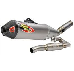 Scarico completo Pro Circuit Ti-6 Pro con collettore Titanio e terminale in Titanio e fondello Carbonio per kawasaki kx 450 x 449 cross country 21-22