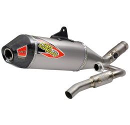 Scarico completo Pro Circuit Ti-6 con collettore Titanio e terminale in Titanio e fondello Carbonio per Suzuki RMZ 250 19-24