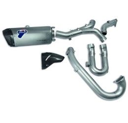 Scarico completo Termignoni non omologato con collettori in acciaio inox e terminale in titanio con fondello in carbonio per Ducati Hypermotard 950 19-22