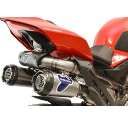 Scarico completo Termignoni non omologato con collettori in acciaio inox e terminale in titanio con fondello in carbonio per Ducati Panigale V4 18-24