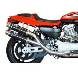 Scarico completo Termignoni non omologato con collettori in acciaio inox e terminale in carbonio per Harley Davidson XR 1200 09-12 (2 Silenziatori)