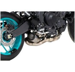 Scarico completo Termignoni non omologato con collettori in acciaio inox e terminale in titanio con fondello in alluminio CNC per Yamaha MT-09 21-25