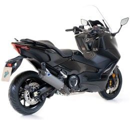 Scarico completo Termignoni non omologato con collettori in acciaio inox e terminale in titanio con fondello in carbonio per Yamaha T-Max 560 20-24