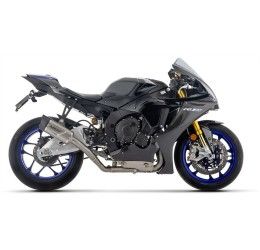 Scarico semi-completo racing - Terminale di scarico Arrow Indy Race EVO titanio + Raccordo titanio ø60mm. non omologato per Yamaha R1 2025