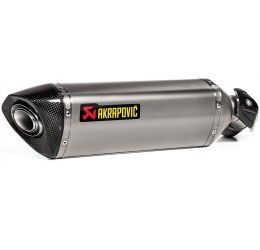 Terminale di scarico Akrapovic omologato in titanio con fondello in carbonio per Kawasaki Ninja 1000 SX 20-24
