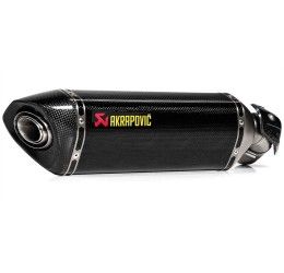 Terminale di scarico Akrapovic omologato in carbonio con fondello in carbonio per Kawasaki Ninja 1100 SX 2025
