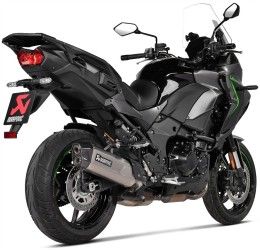 Terminale di scarico Akrapovic omologato Euro 5+ in titanio con fondello in carbonio per Kawasaki Versys 1100 2025