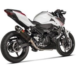 Terminale di scarico Akrapovic non omologato in carbonio per Kawasaki Z 400 19-25