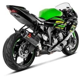 Terminale di scarico Akrapovic non omologato in carbonio per Kawasaki ZX-6R 636 13-20