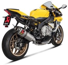 Terminale di scarico Akrapovic TRACK DAY non omologato in titanio con fondello in carbonio per Yamaha R1 15-19