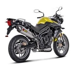 Terminale di scarico Akrapovic omologato in titanio con fondello in carbonio per Triumph Tiger 800 XC 11-15
