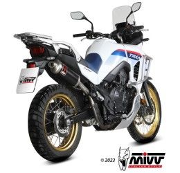 Terminale di scarico alto Mivv DAKAR omologato inox nero per Honda XL 750 V Transalp 23-24
