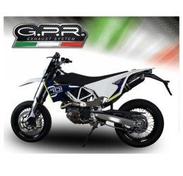 Terminale di scarico GPR furore evo4 nero omologato con catalizzatore per Husqvarna 701 Enduro 17-20