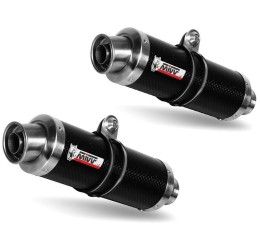 Terminali di scarico Mivv GP omologati carbonio per Ducati Monster 696 08-14 (COPPIA)
