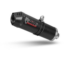 Terminale di scarico Mivv OVAL omologato carbonio con fondello in carbonio per Kawasaki Z 750 04-06