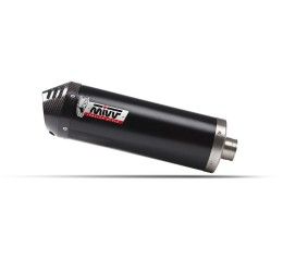 Terminale di scarico Mivv OVAL omologato inox nero con fondello in carbonio per Moto Morini Seiemmezzo STR 22-24